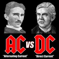 AC VS DC Thomas Edison Nikola Tesla T-Shirt