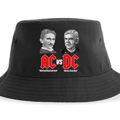 AC VS DC Thomas Edison Nikola Tesla Sustainable Bucket Hat