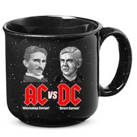 AC VS DC Thomas Edison Nikola Tesla 15oz Campfire Ceramic Mug