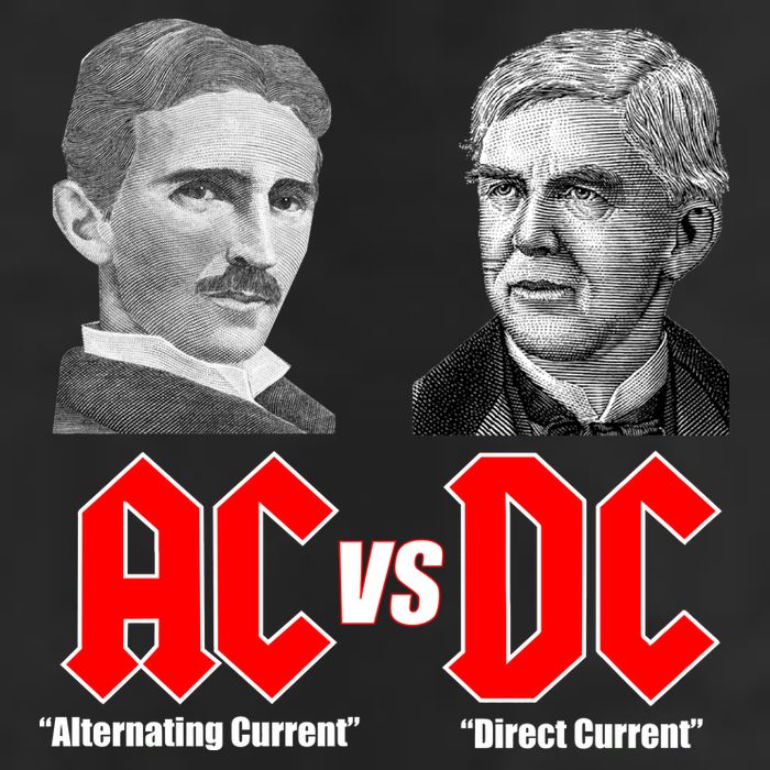 AC VS DC Thomas Edison Nikola Tesla 15oz Campfire Ceramic Mug