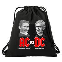 AC VS DC Thomas Edison Nikola Tesla Drawstring Bag