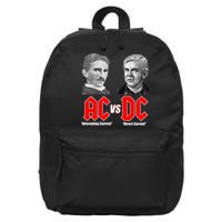 AC VS DC Thomas Edison Nikola Tesla 16 in Basic Backpack