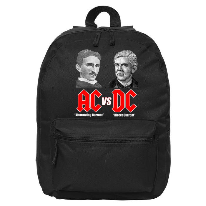 AC VS DC Thomas Edison Nikola Tesla 16 in Basic Backpack