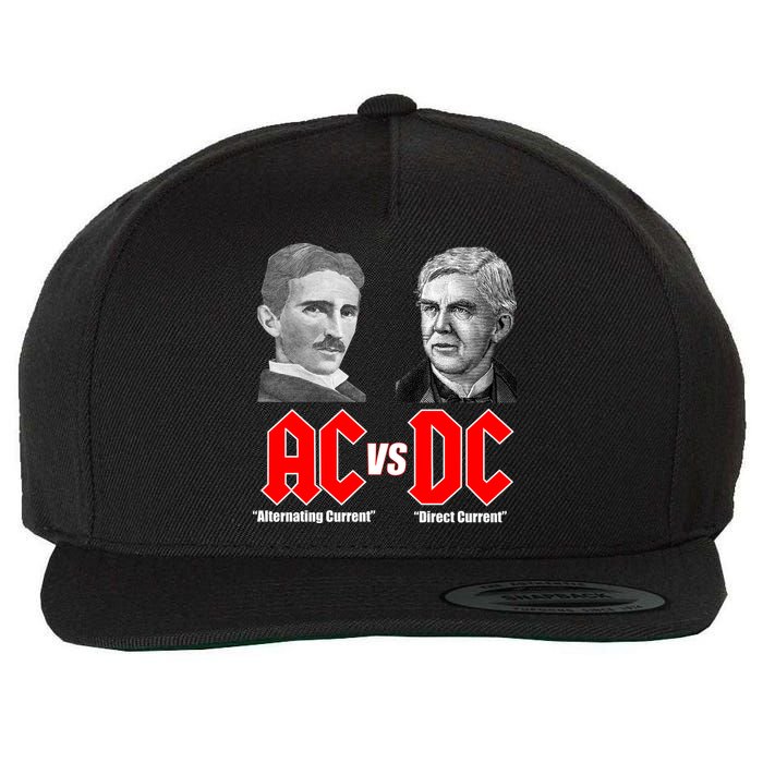 AC VS DC Thomas Edison Nikola Tesla Wool Snapback Cap