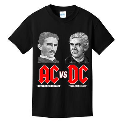 AC VS DC Thomas Edison Nikola Tesla Kids T-Shirt