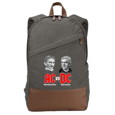 AC VS DC Thomas Edison Nikola Tesla Cotton Canvas Backpack