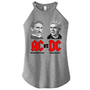 AC VS DC Thomas Edison Nikola Tesla Women's Perfect Tri Rocker Tank