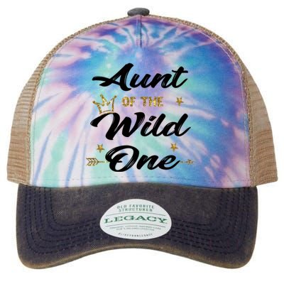 Aunt Cute 1st Birthday Auntie Of The Wild One Family Set Gift Legacy Tie Dye Trucker Hat