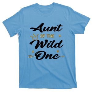 Aunt Cute 1st Birthday Auntie Of The Wild One Family Set Gift T-Shirt