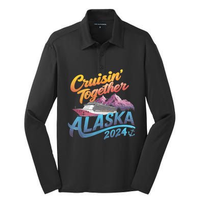 Alaska Cruise 2024 Family Cruise 2024 Cruisin Together Silk Touch Performance Long Sleeve Polo