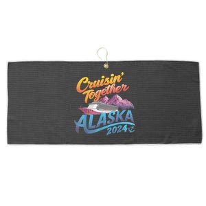 Alaska Cruise 2024 Family Cruise 2024 Cruisin Together Large Microfiber Waffle Golf Towel