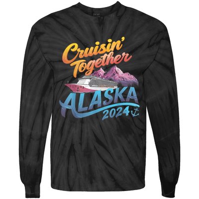 Alaska Cruise 2024 Family Cruise 2024 Cruisin Together Tie-Dye Long Sleeve Shirt