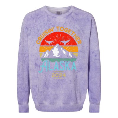 Alaska Cruise 2024 Family Friends Group Travel Matching Colorblast Crewneck Sweatshirt