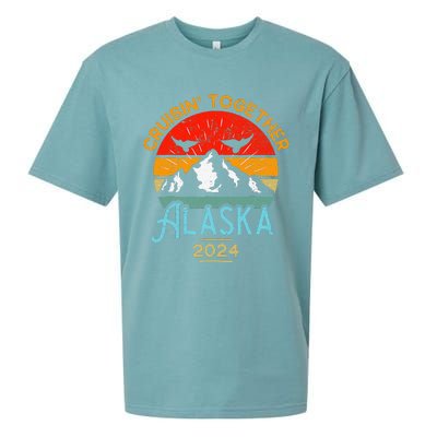 Alaska Cruise 2024 Family Friends Group Travel Matching Sueded Cloud Jersey T-Shirt