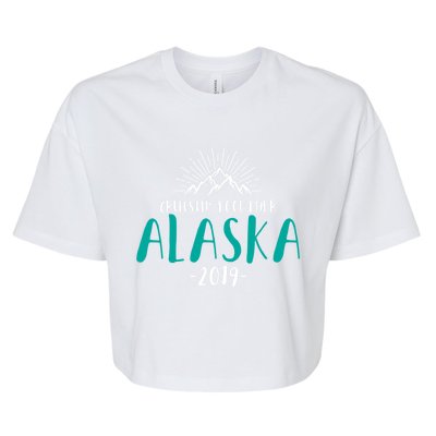 Alaska Cruise 2019 Gift Cruisin Together Ship Vacation Travel Gift Bella+Canvas Jersey Crop Tee