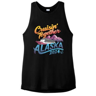 Alaska Cruise 2024 Family Cruise 2024 Cruisin Together Ladies PosiCharge Tri-Blend Wicking Tank