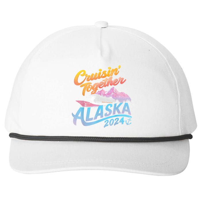 Alaska Cruise 2024 Family Cruise 2024 Cruisin Together Snapback Five-Panel Rope Hat