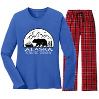 Alaska Cruise 2024 Matching Squad Summer Spring Vacation Gift Women's Long Sleeve Flannel Pajama Set 