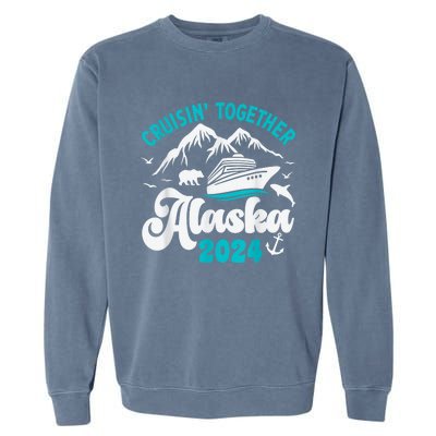 Alaska Cruise 2024 Matching Family  Wo Kid Girl Boy Garment-Dyed Sweatshirt