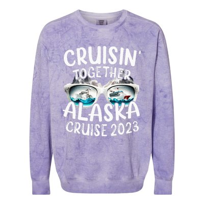 Alaska Cruise 23 Family Matching Vacation Alaska Trip Colorblast Crewneck Sweatshirt