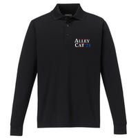 Alley Cat 2024 You Have The Morals Of An Alley Cat Performance Long Sleeve Polo