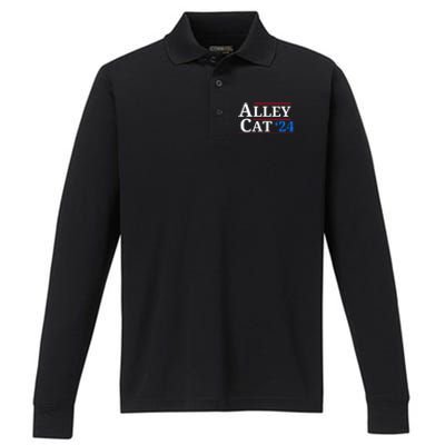 Alley Cat 2024 You Have The Morals Of An Alley Cat Performance Long Sleeve Polo