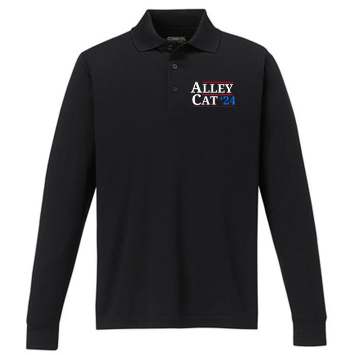 Alley Cat 2024 You Have The Morals Of An Alley Cat Performance Long Sleeve Polo