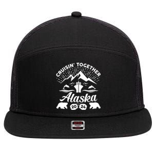 Alaska Cruise 2024 Family Summer Vacation Travel Matching 7 Panel Mesh Trucker Snapback Hat