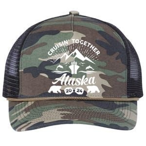 Alaska Cruise 2024 Family Summer Vacation Travel Matching Retro Rope Trucker Hat Cap