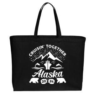 Alaska Cruise 2024 Family Summer Vacation Travel Matching Cotton Canvas Jumbo Tote