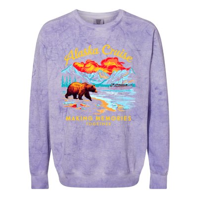 Alaska Cruise 2024 Trip Funny Colorblast Crewneck Sweatshirt