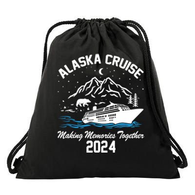 Alaska Cruise 2024 Matching Family Friends Group Alaskan Drawstring Bag