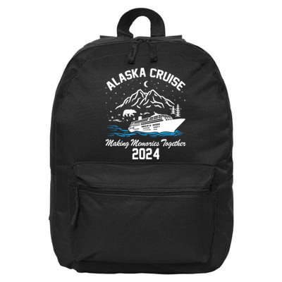 Alaska Cruise 2024 Matching Family Friends Group Alaskan 16 in Basic Backpack