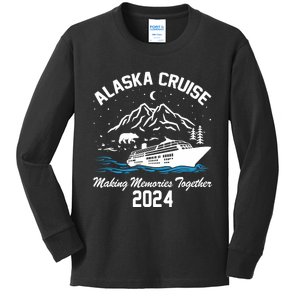 Alaska Cruise 2024 Matching Family Friends Group Alaskan Kids Long Sleeve Shirt