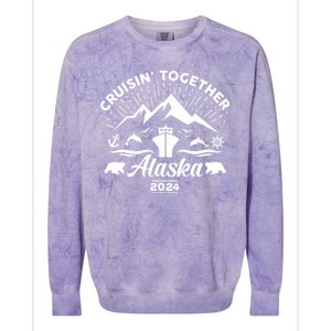 Alaska Cruise 2024 Family Friends Group Travel Matching Colorblast Crewneck Sweatshirt