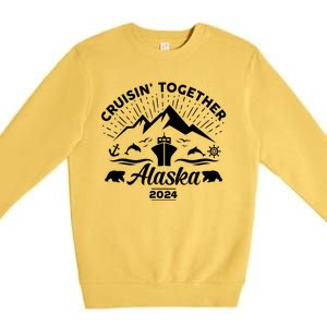 Alaska Cruise 2024 Family Friends Group Travel Matching Premium Crewneck Sweatshirt