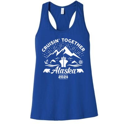 Alaska Cruise 2024 Family Friends Group Travel Matching Women's Racerback Tank