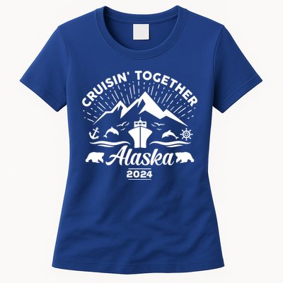 Alaska Cruise 2024 Family Friends Group Travel Matching Womens T-Shirt
