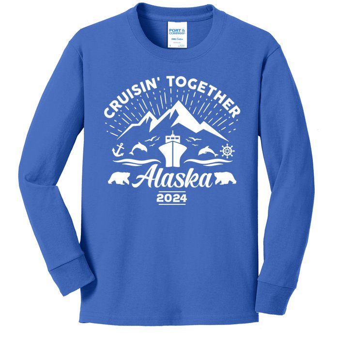 Alaska Cruise 2024 Family Friends Group Travel Matching Kids Long Sleeve Shirt