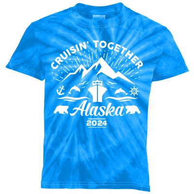 Alaska Cruise 2024 Family Friends Group Travel Matching Kids Tie-Dye T-Shirt