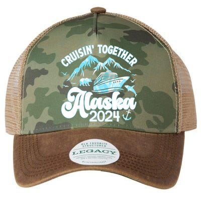 Alaska Cruise 2024 Retro Matching Family And Friends Group Legacy Tie Dye Trucker Hat