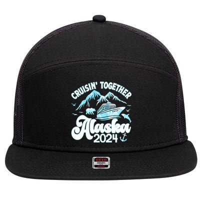 Alaska Cruise 2024 Retro Matching Family And Friends Group 7 Panel Mesh Trucker Snapback Hat