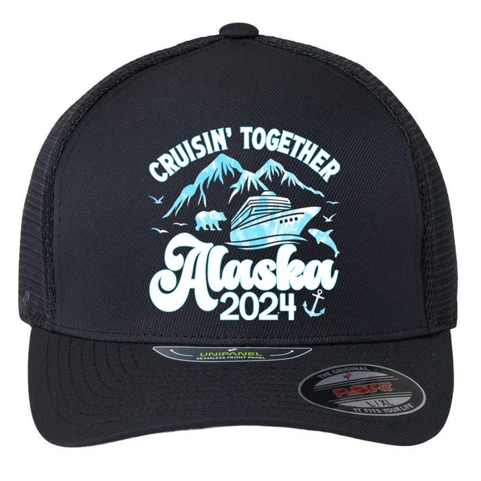 Alaska Cruise 2024 Retro Matching Family And Friends Group Flexfit Unipanel Trucker Cap