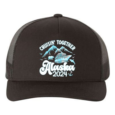 Alaska Cruise 2024 Retro Matching Family And Friends Group Yupoong Adult 5-Panel Trucker Hat