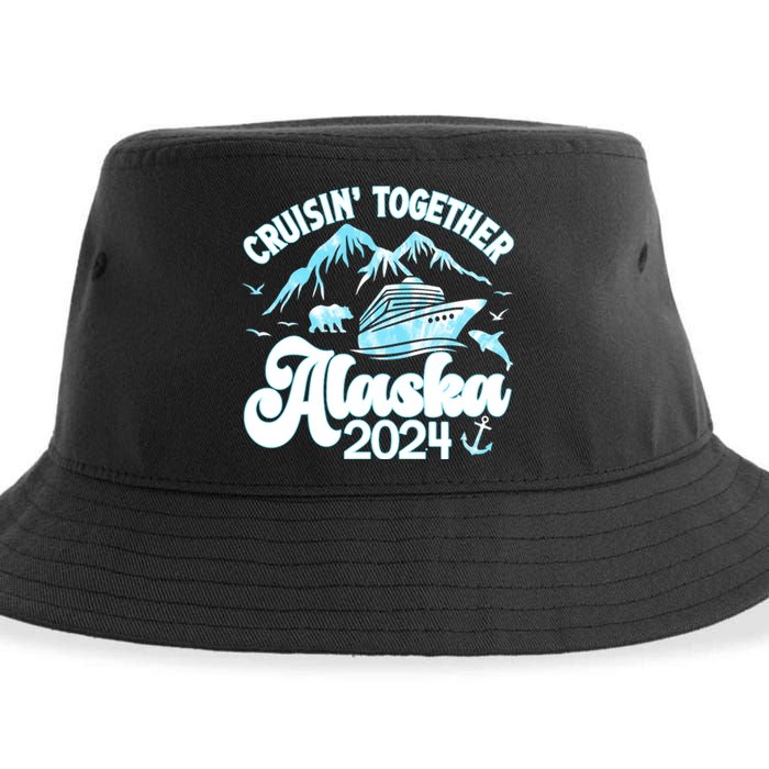 Alaska Cruise 2024 Retro Matching Family And Friends Group Sustainable Bucket Hat