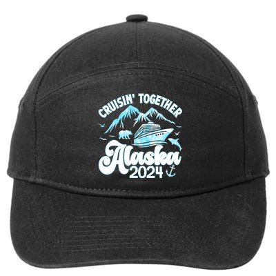 Alaska Cruise 2024 Retro Matching Family And Friends Group 7-Panel Snapback Hat