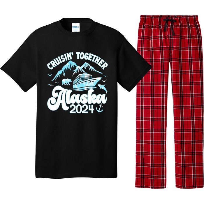 Alaska Cruise 2024 Retro Matching Family And Friends Group Pajama Set