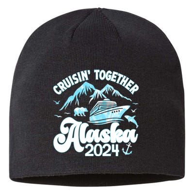 Alaska Cruise 2024 Retro Matching Family And Friends Group Sustainable Beanie