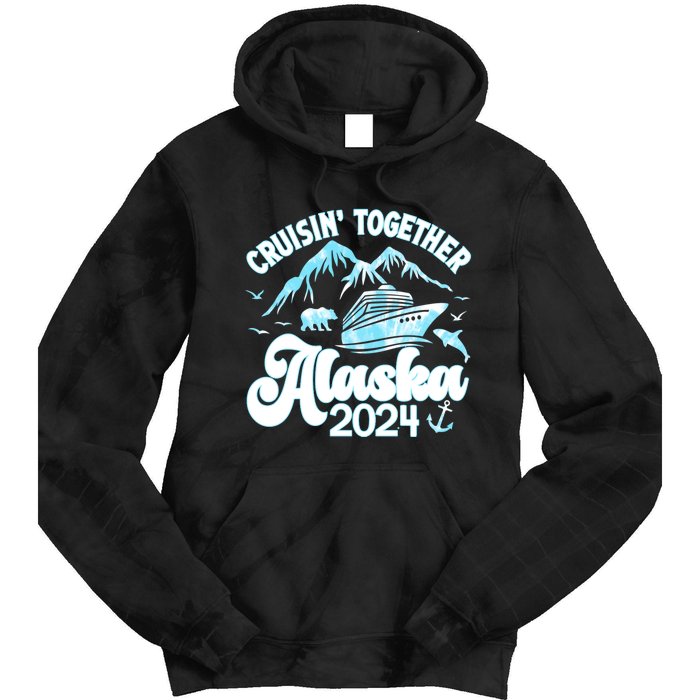 Alaska Cruise 2024 Retro Matching Family And Friends Group Tie Dye Hoodie