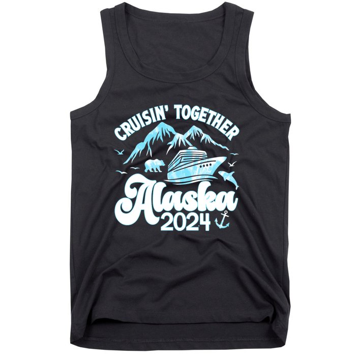 Alaska Cruise 2024 Retro Matching Family And Friends Group Tank Top